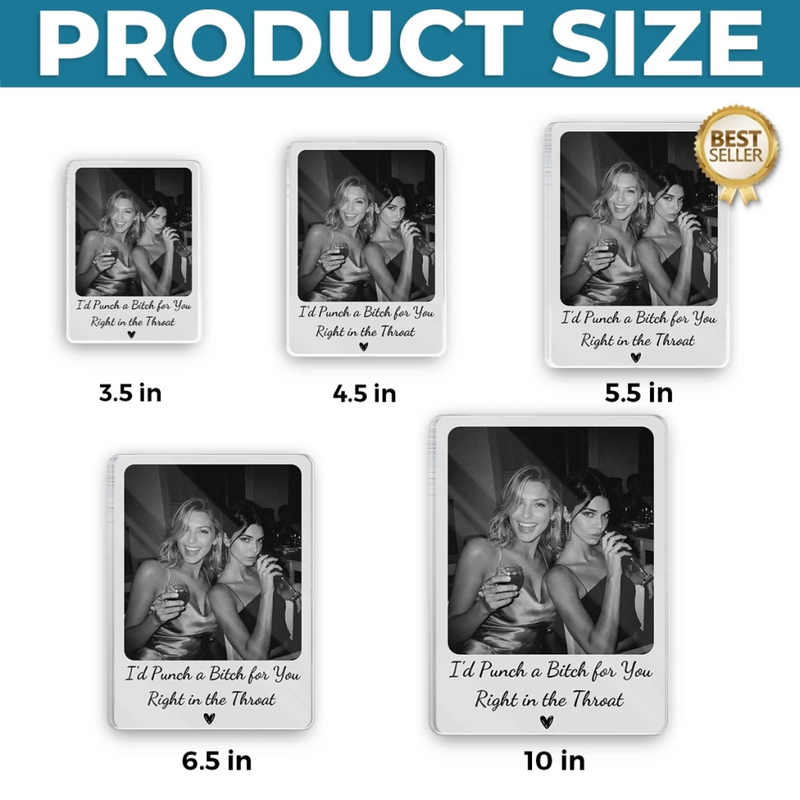 Personalized Photo Acrylic Fridge Magnet - Gifts For Her - Soul Sisters Forever