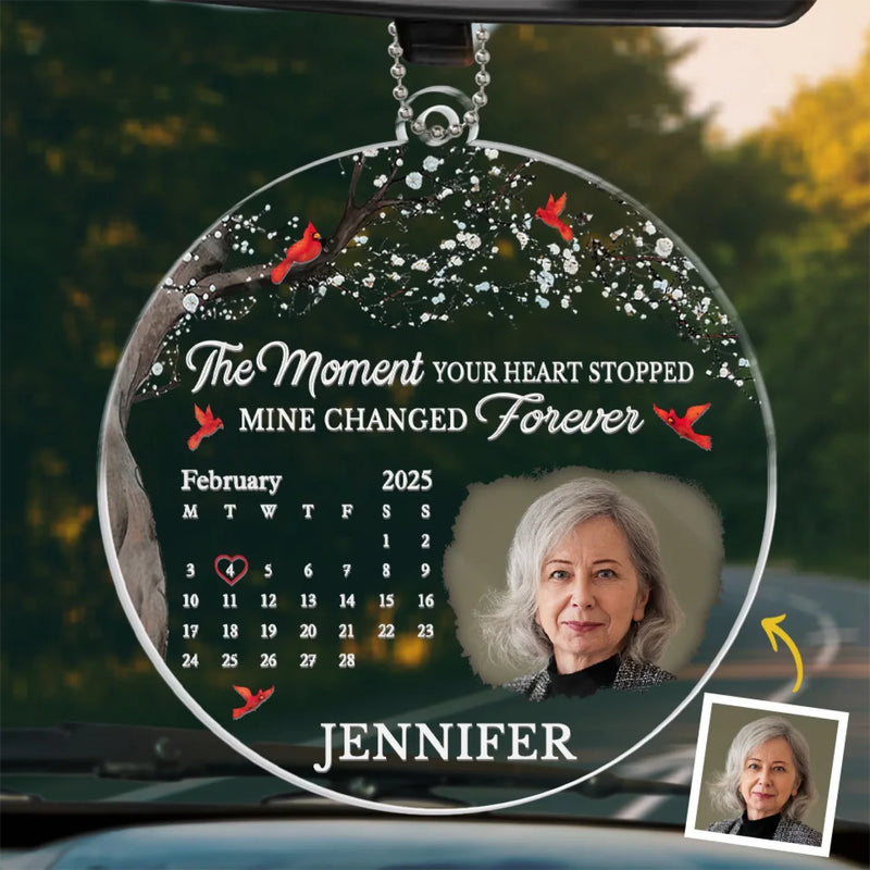 Personalized Acrylic Car Ornament – Memorial Sympathy Gifts – Your Love Lives On In Us