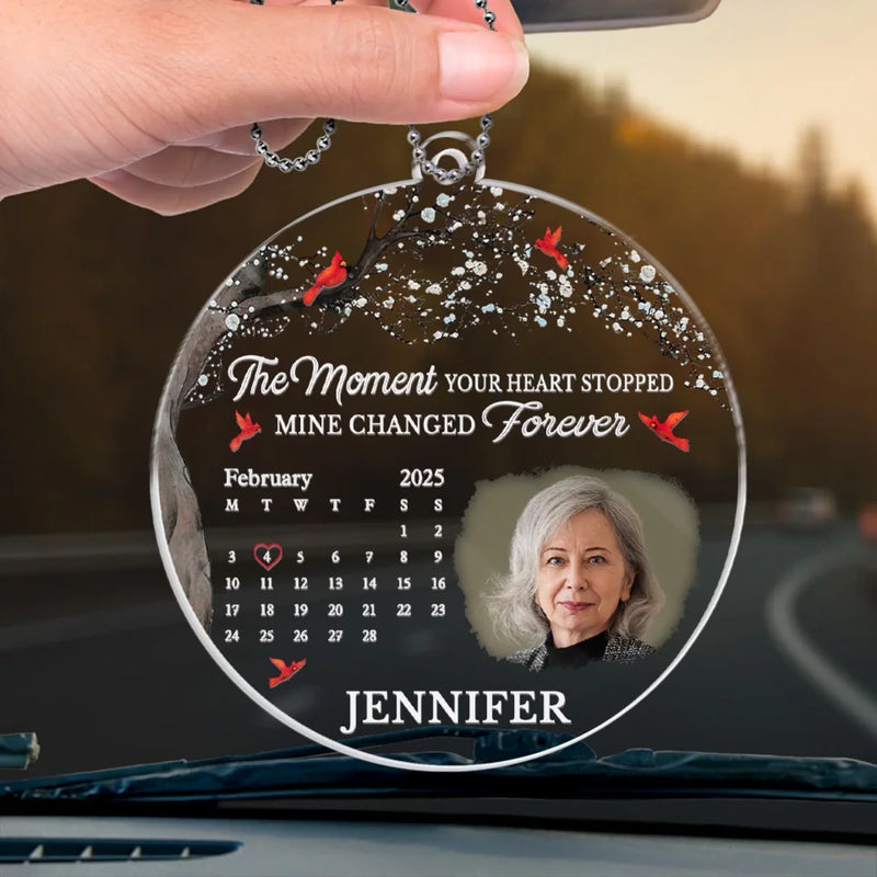 Personalized Acrylic Car Ornament – Memorial Sympathy Gifts – Your Love Lives On In Us