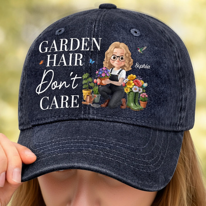 Personalized Cap - Gifts For Gardeners - Garden Hair, Don’t Care