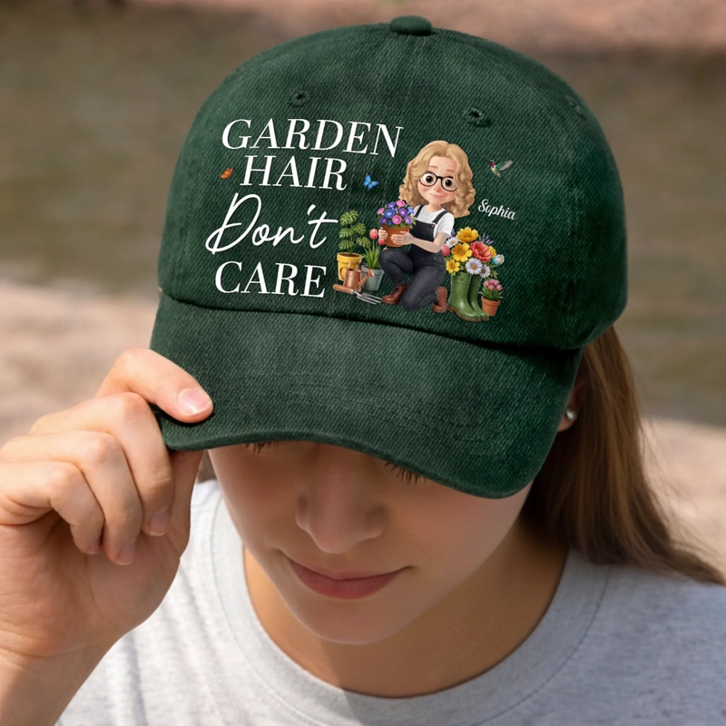 Personalized Cap - Gifts For Gardeners - Garden Hair, Don’t Care