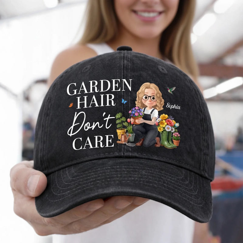 Personalized Cap - Gifts For Gardeners - Garden Hair, Don’t Care