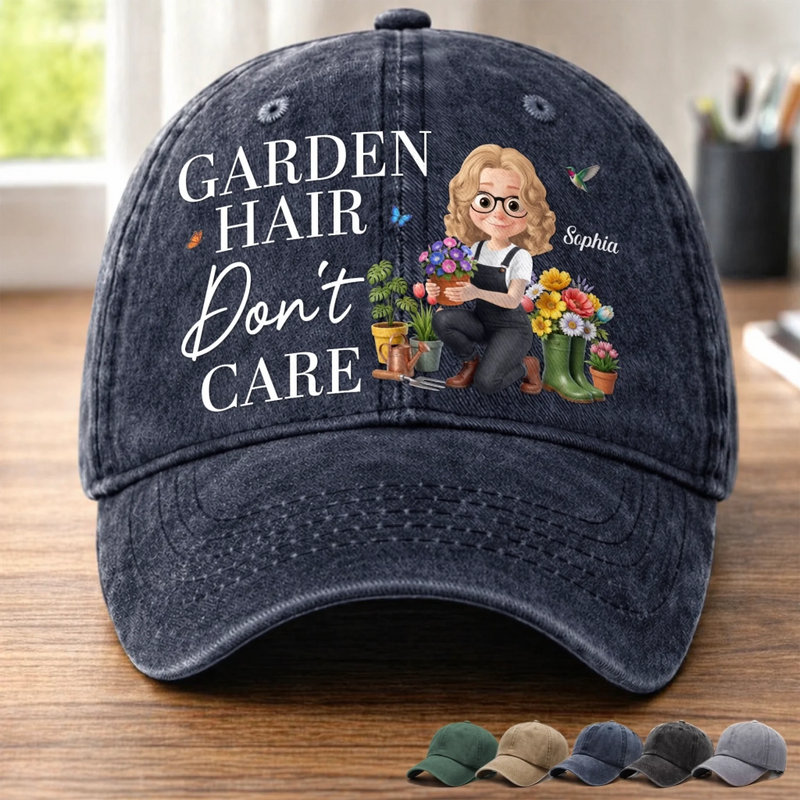Personalized Cap - Gifts For Gardeners - Garden Hair, Don’t Care