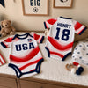 Personalized Portugal Baby Jersey Bodysuit – Baby Shower Gifts For New Moms, New Dads, Soccer Lovers – Future Soccer Legend