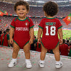 Personalized Brazil Baby Jersey Bodysuit – Baby Shower Gifts For New Moms, New Dads, Soccer Lovers – My First Football Jersey