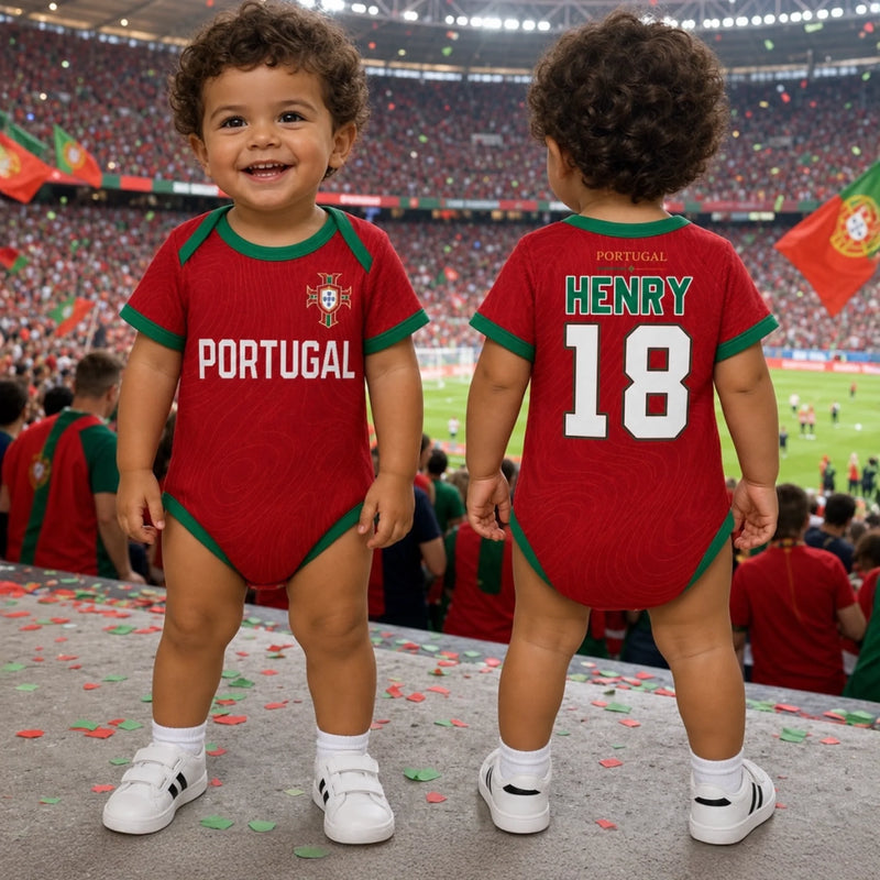 Personalized Brazil Baby Jersey Bodysuit – Baby Shower Gifts For New Moms, New Dads, Soccer Lovers – My First Football Jersey
