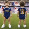 Personalized Brazil Baby Jersey Bodysuit – Baby Shower Gifts For New Moms, New Dads, Soccer Lovers – My First Football Jersey