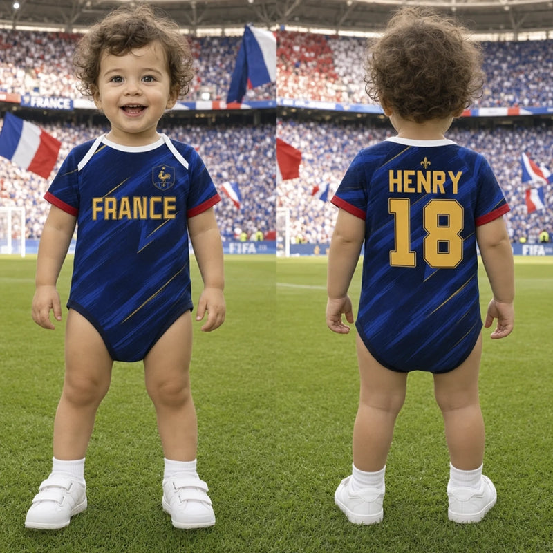 Personalized Brazil Baby Jersey Bodysuit – Baby Shower Gifts For New Moms, New Dads, Soccer Lovers – My First Football Jersey