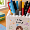 Personalized Kids Brick-Style Pen Holder - Back To School Gifts For Kids - Learning Big Dreaming Bigger