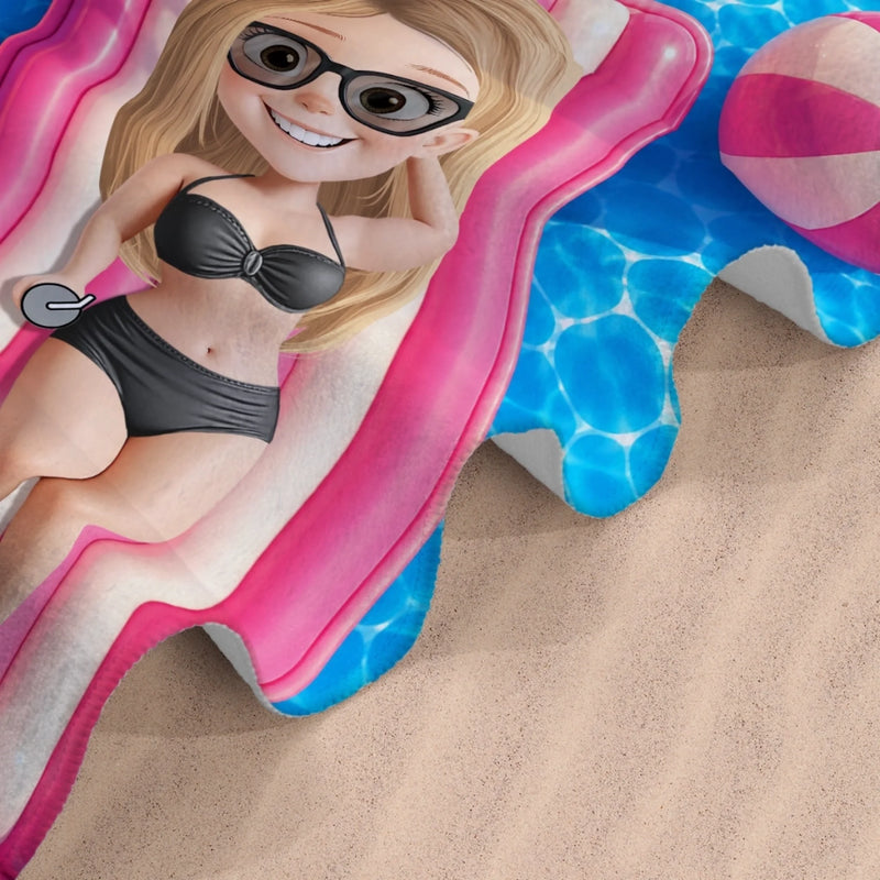 Personalized Beach Towel - Summer Vacation And Travel Gifts For Women, Best Friends - Sun Sand Sea