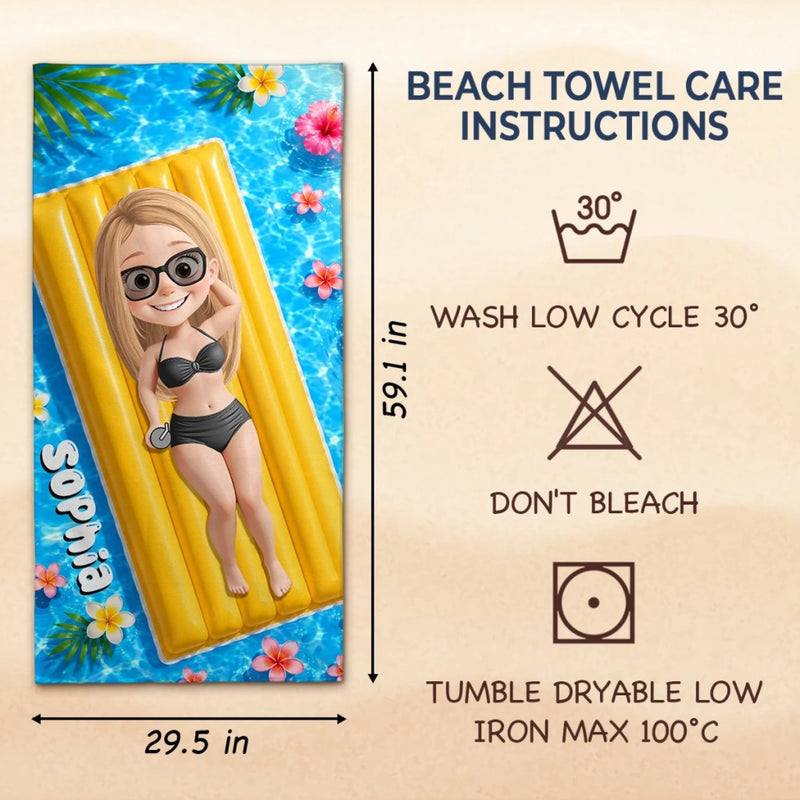 Personalized Beach Towel - Summer Vacation And Travel Gifts For Women, Best Friends - Beach Mode On