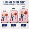Personalized Luggage Cover - Summer Vacation And Travel Gifts For Women, Best Friends - Wander Far Live Fully