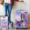 Personalized Luggage Cover - Summer Vacation And Travel Gifts For Women, Best Friends - Passport Ready Heart Open