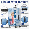 Personalized Luggage Cover - Summer Vacation And Travel Gifts For Women, Best Friends - Passport Ready Heart Open
