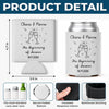 Personalized Leather Can Cooler - Wedding Gifts For Couple - The Beginning Of Forever