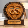 Personalized 2-Layered Wooden Plaque - Anniversary Wedding Gifts For Couple - Our Love Runs On