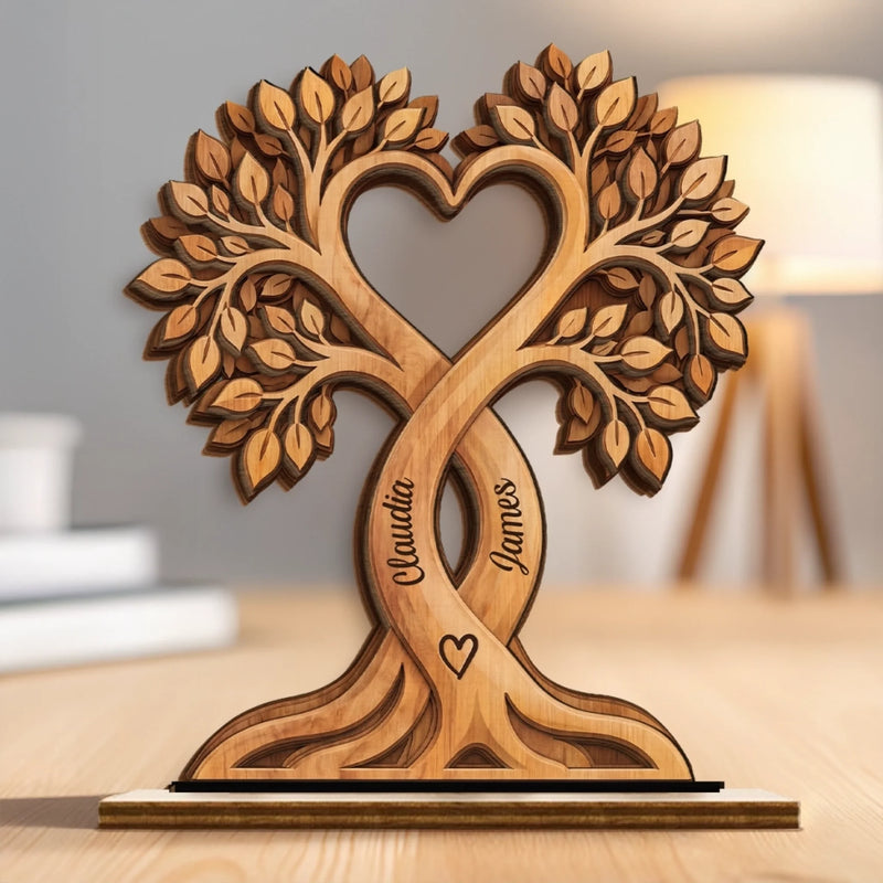 Personalized 2-Layered Wooden Plaque - Anniversary Wedding Gifts For Couple - Love Looks Better In Summer