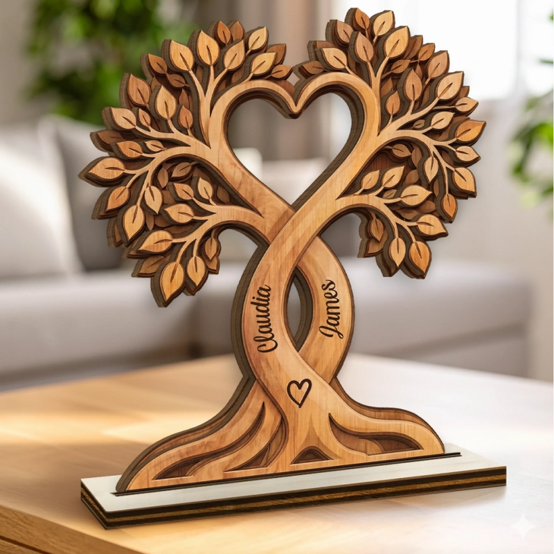 Personalized 2-Layered Wooden Plaque - Anniversary Wedding Gifts For Couple - Love Looks Better In Summer