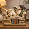 Personalized 2-Layered Wooden Plaque - Gifts For Book Lovers, Bookworms, Readers - Just One More Chapter