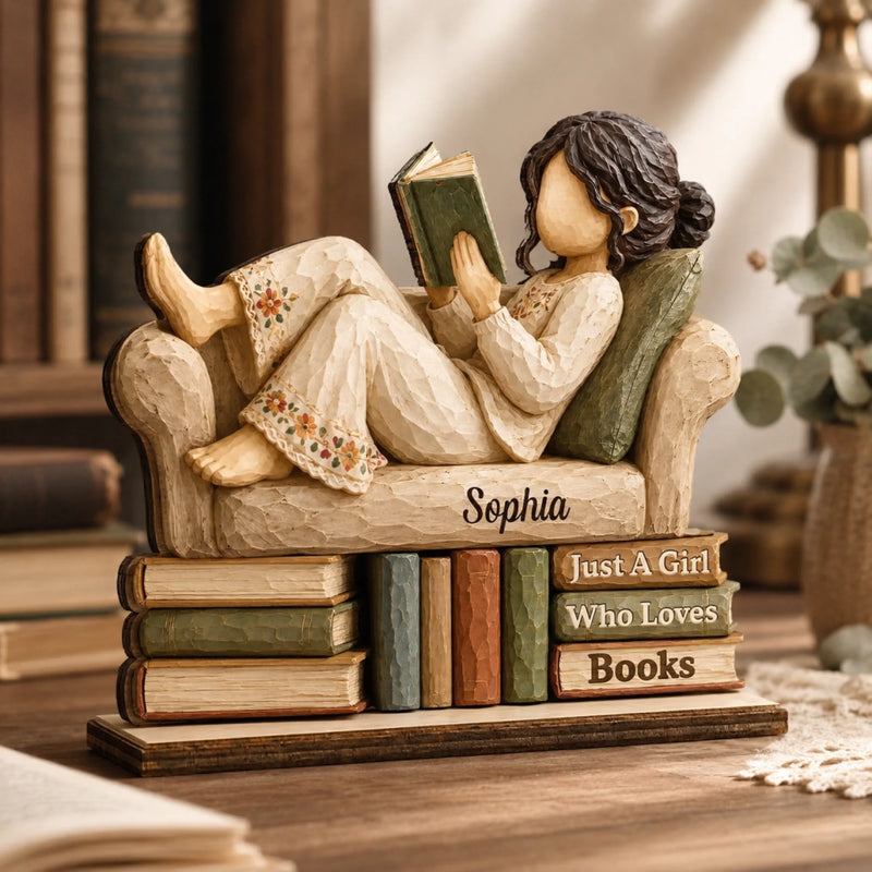 Personalized 2-Layered Wooden Plaque - Gifts For Book Lovers, Bookworms, Readers - Just One More Chapter