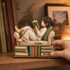 Personalized 2-Layered Wooden Plaque - Gifts For Book Lovers, Bookworms, Readers - Just One More Chapter