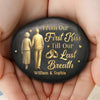 Personalized Printed Rock - Anniversary Wedding Gifts For Couple - Golden Years, Golden Love