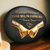 Personalized Printed Rock - Anniversary Wedding Gifts For Couple - Holding Hands Into Forever