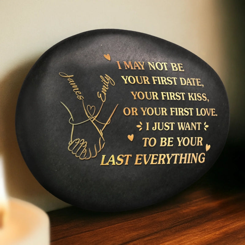 Personalized Printed Rock - Anniversary Wedding Gifts For Couple - Love Sealed With Pinky Promises