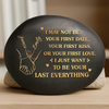 Personalized Printed Rock - Anniversary Wedding Gifts For Couple - Love Sealed With Pinky Promises