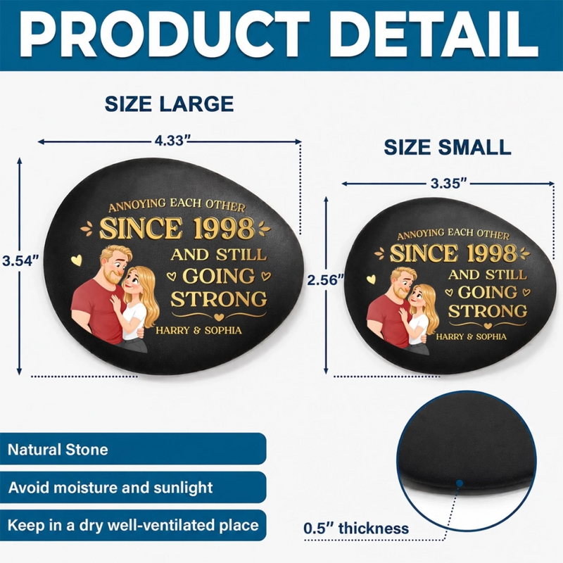 Personalized Printed Rock - Anniversary Wedding Gifts For Couple - Annoying You Is My Love Language