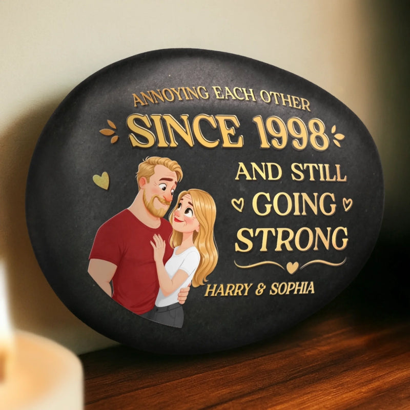 Personalized Printed Rock - Anniversary Wedding Gifts For Couple - Annoying You Is My Love Language