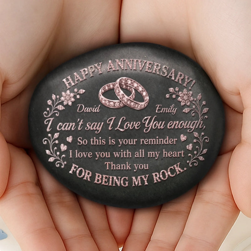 Personalized Printed Rock - Anniversary Wedding Gifts For Couple - Together Till The Very End