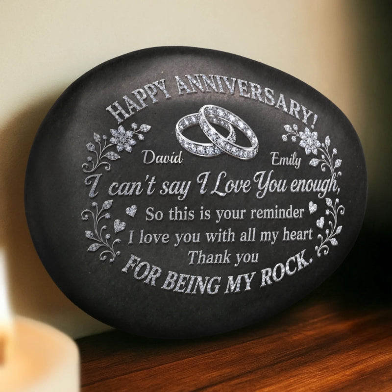Personalized Printed Rock - Anniversary Wedding Gifts For Couple - Together Till The Very End