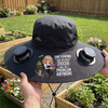 Personalized Hat With Fans Solar Power – Retirement Gifts For Gardeners – Planting Joy Every Day
