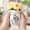 Personalized Photo Flower Vase With Ribbon - Anniversary Wedding Gifts For Couple - Forever Looks Like This
