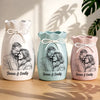 Personalized Photo Flower Vase With Ribbon - Anniversary Wedding Gifts For Couple - Forever Looks Like This