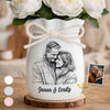Personalized Photo Flower Vase With Ribbon - Anniversary Wedding Gifts For Couple - Forever Looks Like This