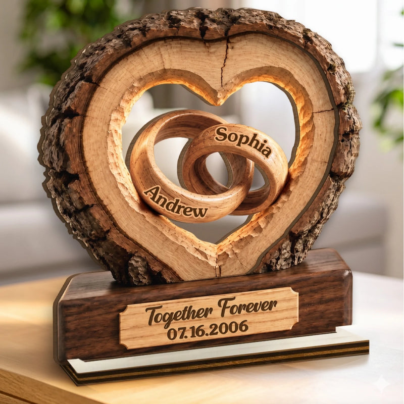 Personalized 2-Layered Wooden Plaque - Anniversary Wedding Gifts For Couple - Better Together