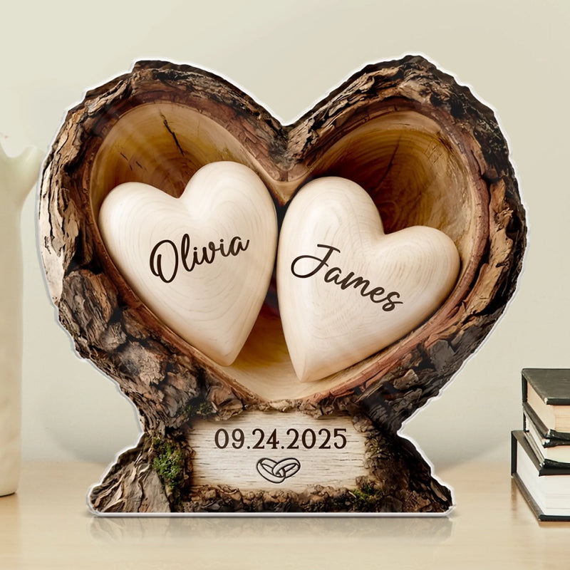 Personalized Acrylic Plaque – Anniversary Wedding Gifts For Couple – Built On Trust And Love