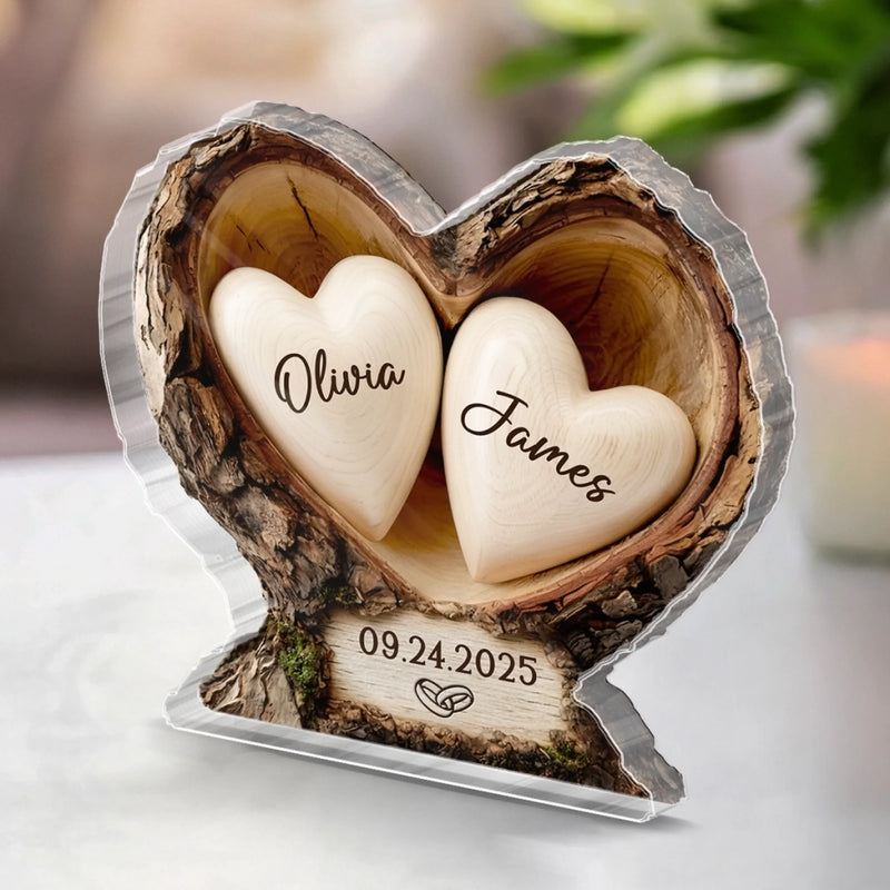 Personalized Acrylic Plaque – Anniversary Wedding Gifts For Couple – Built On Trust And Love