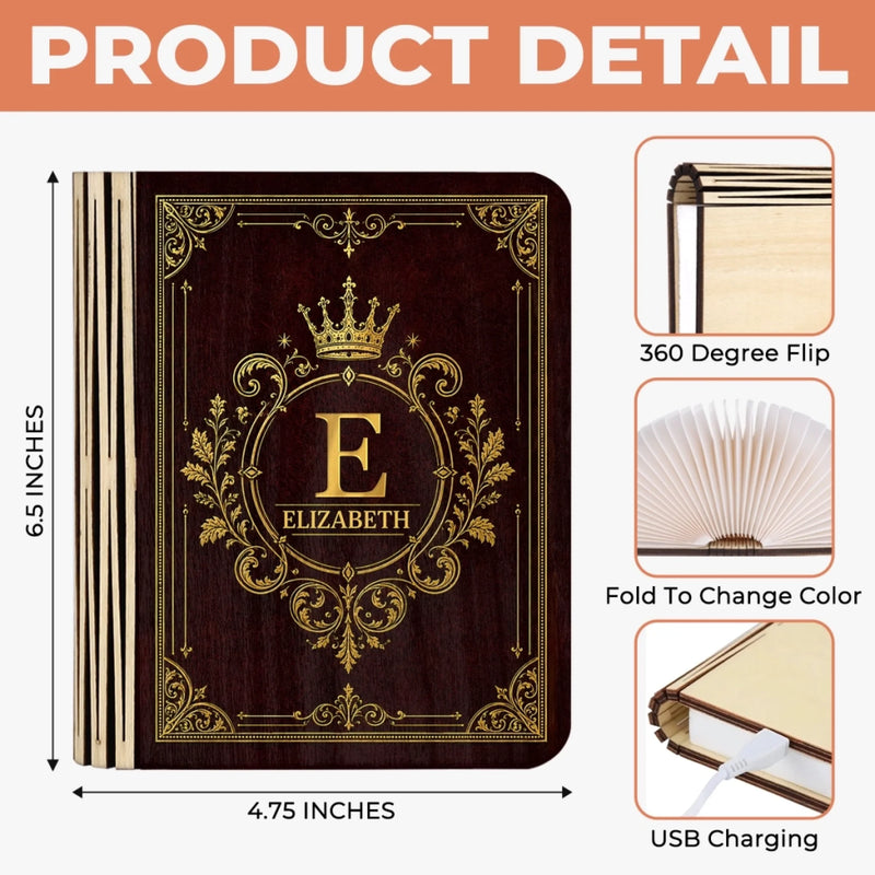 Personalized Foldable LED Magic Book Lamp - Gifts For Book Lovers, Bookworms, Readers - Life Is Better With Books