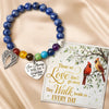 Personalized Rainbow Bridge Bracelet - Memorial Sympathy Gifts - Love Knows No Goodbye