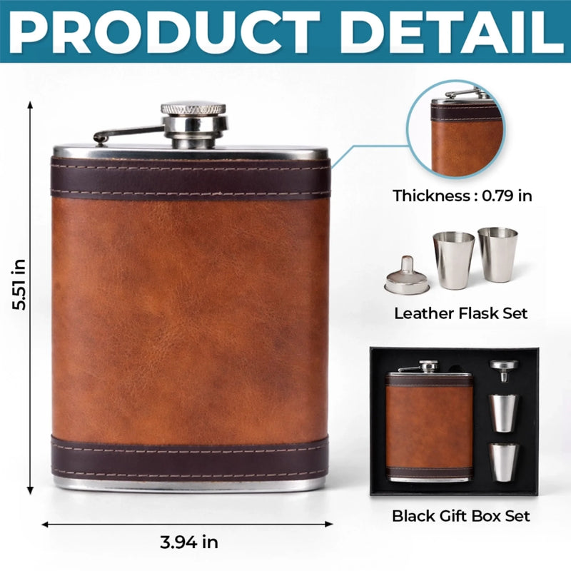 Personalized Hip Flask Set - Anniversary Wedding Gifts For Couple - Our Love Moves Gently