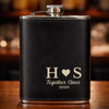 Personalized Hip Flask Set - Anniversary Wedding Gifts For Couple - Our Love Moves Gently