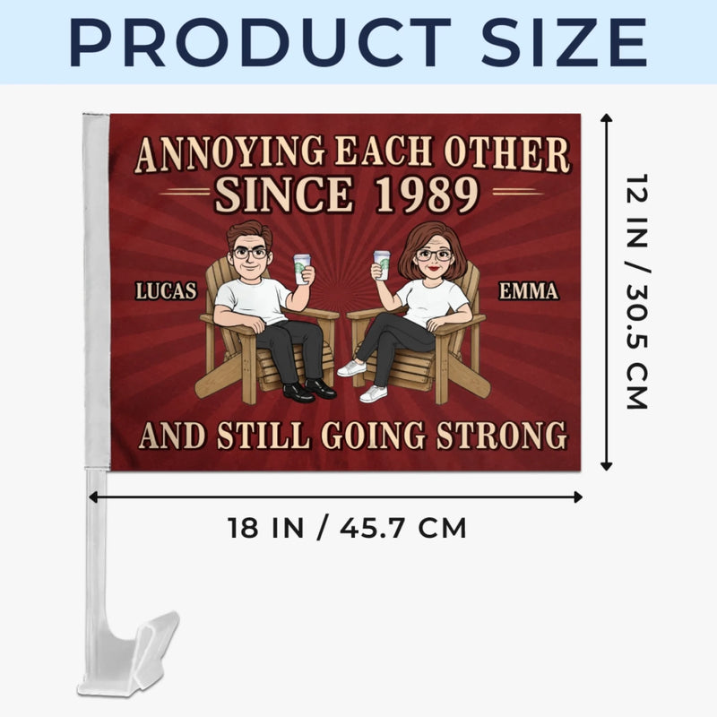 Personalized Car Window Flag – Anniversary Wedding Gifts For Couple – Still Going Strong