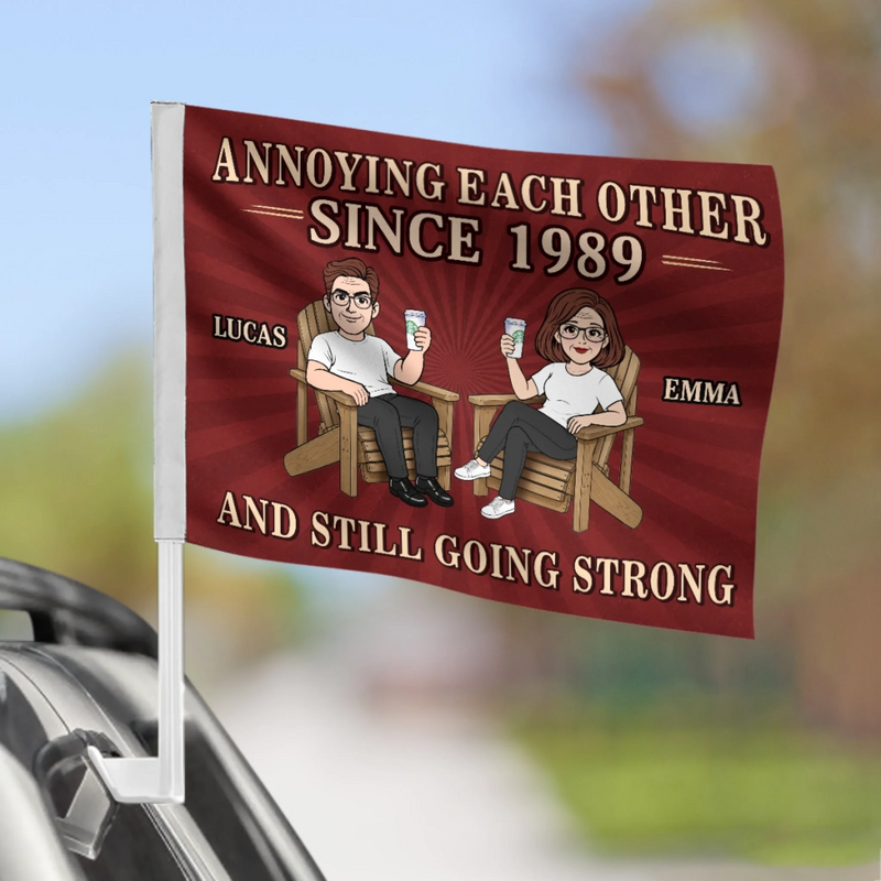 Personalized Car Window Flag – Anniversary Wedding Gifts For Couple – Still Going Strong