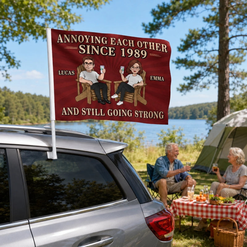 Personalized Car Window Flag – Anniversary Wedding Gifts For Couple – Still Going Strong