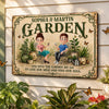 Personalized Home Decor Metal Sign - Anniversary Wedding Gifts For Couple Gardeners - Our Green Garden