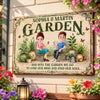 Personalized Home Decor Metal Sign - Anniversary Wedding Gifts For Couple Gardeners - Our Green Garden