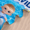 Personalized Photo Beach Towel - Summer Vacation And Travel Gifts For Family, Kids - Sandy Toes Happy Days